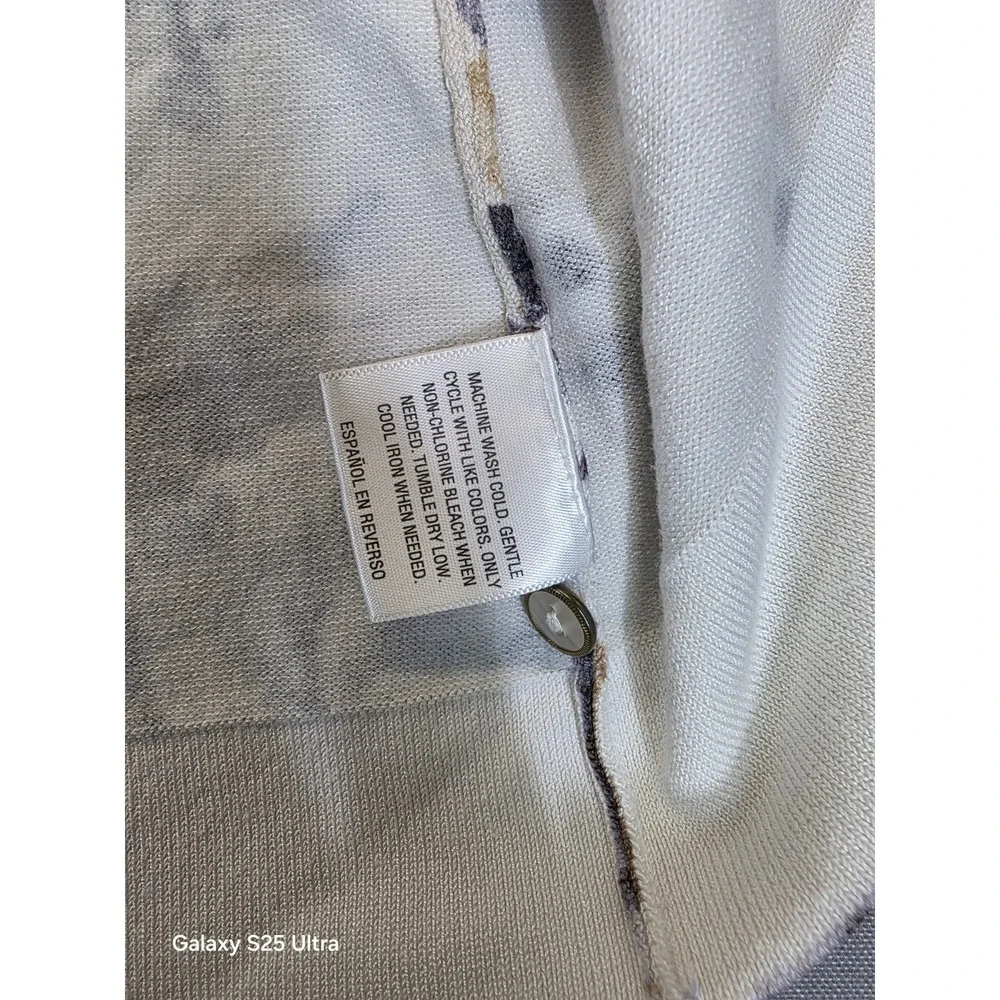 CJ Banks Cardigan AOP Lightweight 100% Office Staple‎ 3/4 Sleeve READ